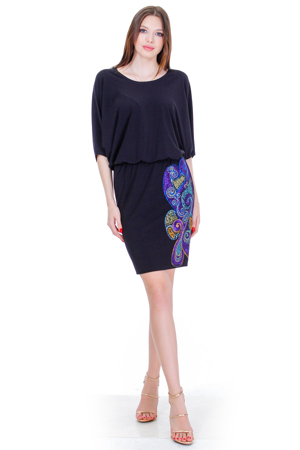 Rochie pictata jerse  Liza Panait Liza Panait Online Boutique